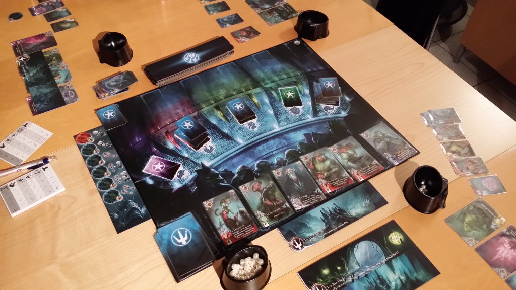 Vue d'ensemble d'une partie du jeu Abyss