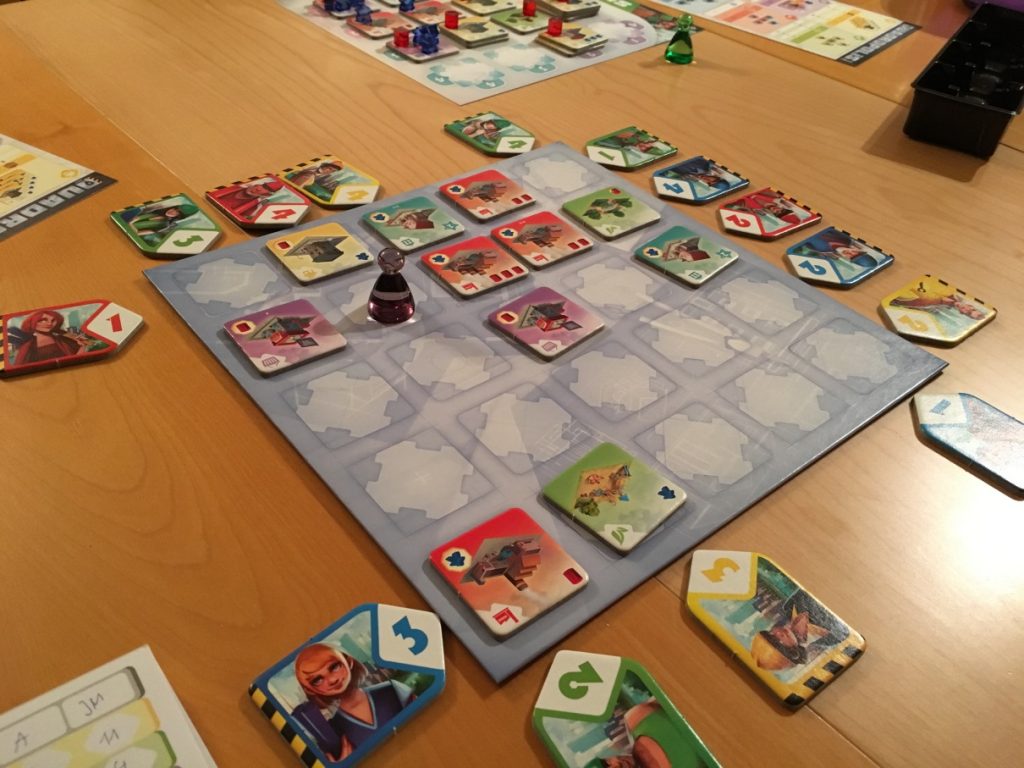 Plateau central du jeu Quadropolis